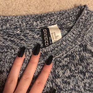 Blue marbled sweater